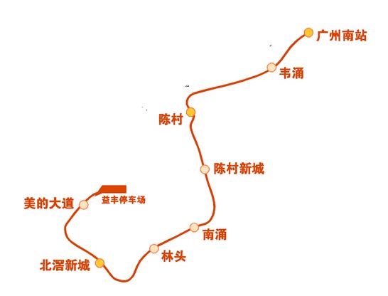 2020年从大学城坐地铁7号线直达顺德 全线共25个车站