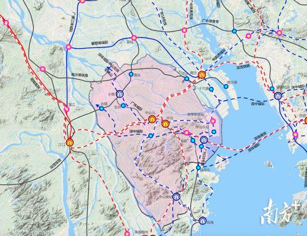 中山最新综合交通规划公示：共规划9条轨道交通