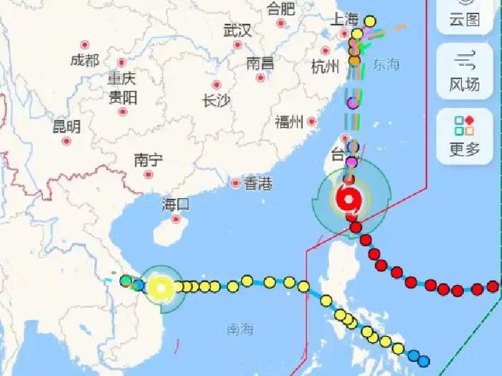 这就是失望的广东：近期两大台风康森和灿都居然绕道北上和西进，降温的愿望落空