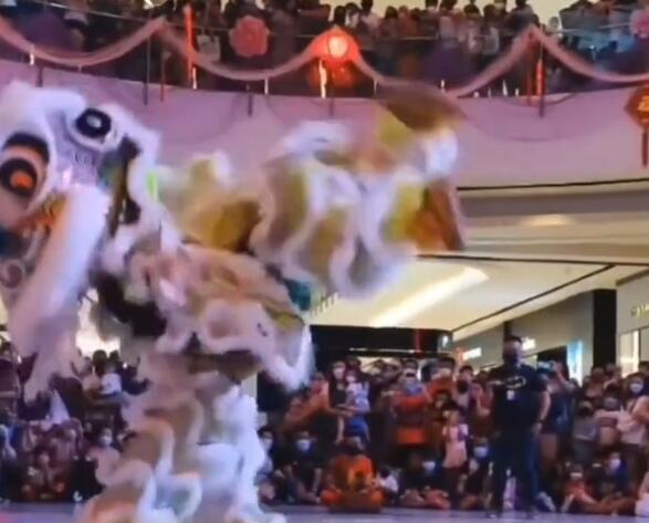 马来西亚广府醒狮轻功了得，应该是得到佛山功夫真传