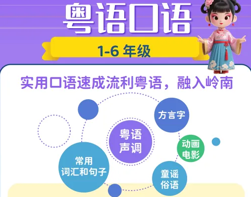广州东山培正小学卓越课后粤语口语课程介绍