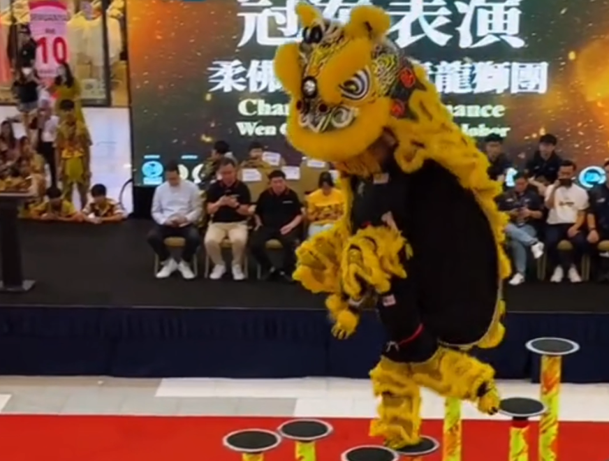 马来西亚柔佛州的广府文化，威武醒狮雄起